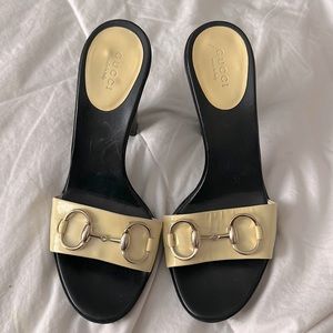 Gucci Black and Cream Heels